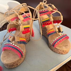 Multi colored Charlotte Russo wedge